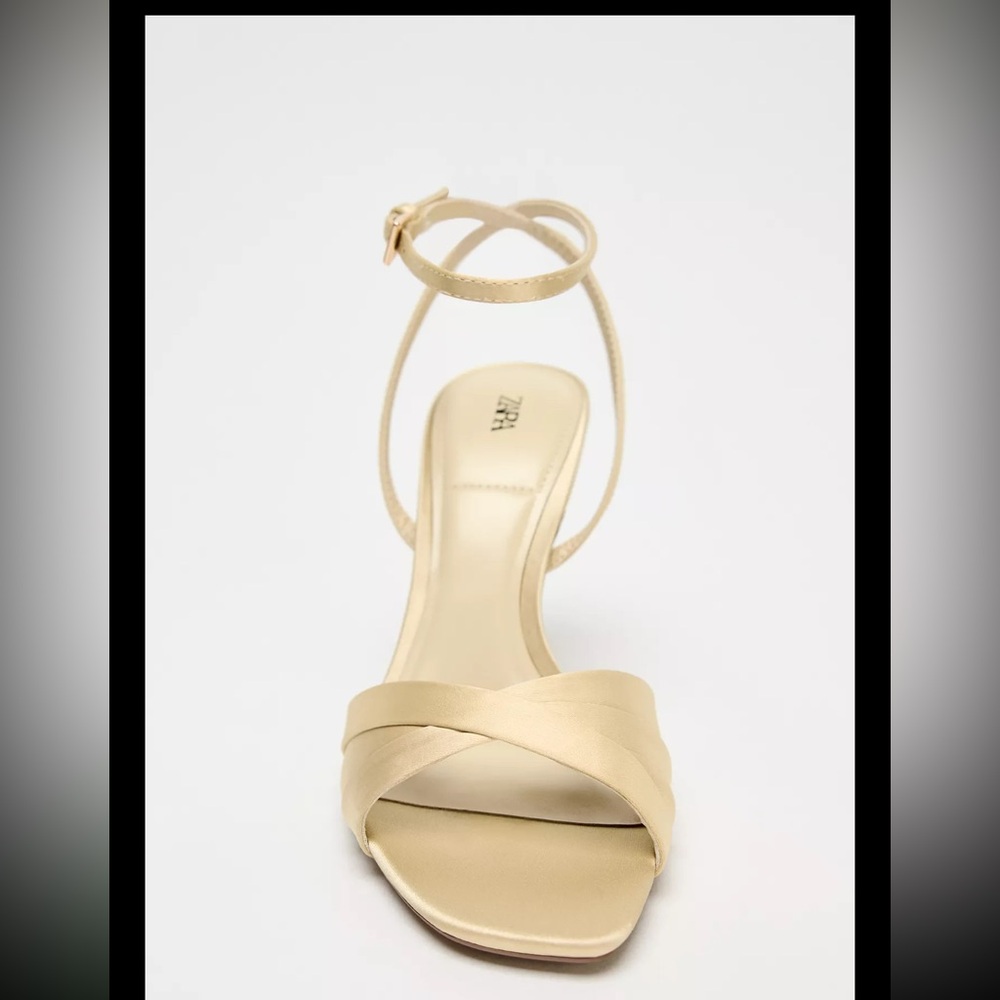 Zara Women's Cream Strappy Heels